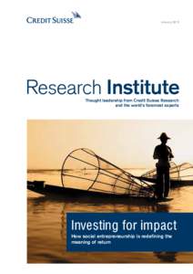 JanuaryResearch Institute Thought leadership from Credit Suisse Research and the world’s foremost experts