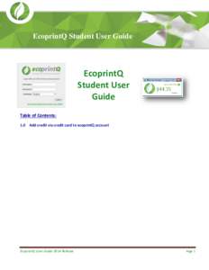 EcoprintQ Student User Guide GuideGuide System EcoprintQ Student User Guide