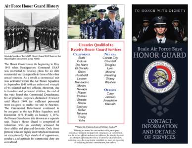 Military / Culture / United States Air Force / United States Air Force Honor Guard / Honor guard / Military funerals in the United States / Military funeral / United States Air National Guard
