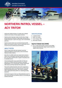 Fact Sheet - Northern Patrol Vessel - ACV Triton