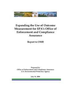 Expanding the Use of Outcome Measurement for EPA’s Office of Enforcement and Compliance Assurance