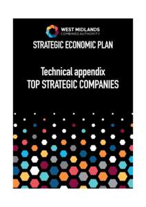 Top Strategic Companies: June 2016 The West Midlands Combined Authority (WMCA) area is home to 132,000 businesses. The following list contains the largest strategic companies in the area by turnover. The list was produc