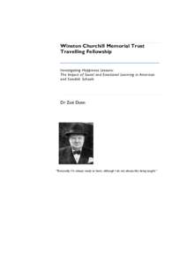   	
   	
   Winston Churchill Memorial Trust Travelling Fellowship