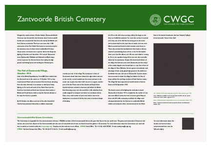 Zantvoorde_Layout[removed]:03 Page 1  Zantvoorde British Cemetery Designed by noted architect Charles Holden, Zantvoorde British  At 6.45 on this dull, misty morning, artillery fire began to rain