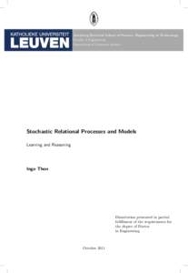 Stochastic Relational Processes and Models