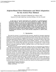 21st AIAA Computational Fluid Dynamics Conference June 24-27, 2013, San Diego, CA AIAA[removed]Adjoint-Based Error Estimation and Mesh Adaptation