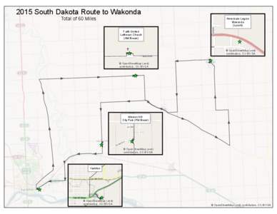 2015 South Dakota Route to Wakonda Total of 60 Miles Americain Legion Wakonda (Lunch)