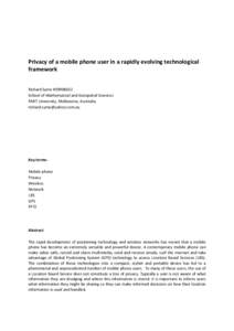 User location privacy in a increasingly mobile computing society