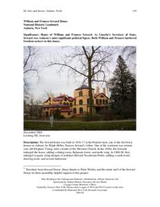 III. Sites and Stories: Auburn--North  119 William and Frances Seward House National Historic Landmark