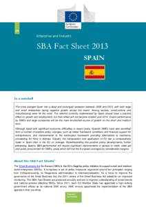 EN  Enterprise and Industry SBA Fact Sheet 2013 SPAIN