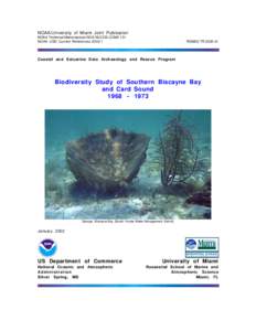 NOAA/University of Miami Joint Publication NOAA Technical Memorandum NOS NCCOS CCMA 151 NOAA LISD Current References[removed]RSMAS TR[removed]
