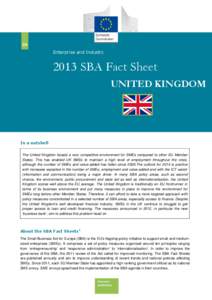 EN  Enterprise and Industry 2013 SBA Fact Sheet UNITED KINGDOM
