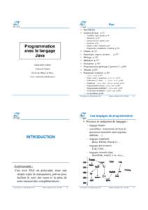 Plan • Introduction • Syntaxe de base p.17 – – –