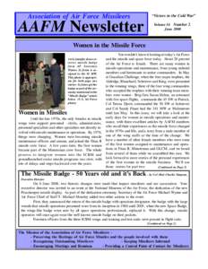 Association of Air Force Missileers  AAFM Newsletter “Victors in the Cold War” Volume 16 Number 2