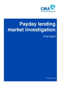 Payday lending market investigation Final report 24 February 2015