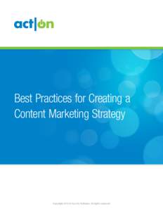 Act-On Best Practices for Email Delivery  & Best Practices for Creating a Content Marketing Strategy