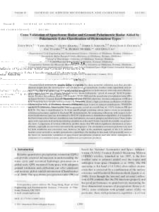 VOLUME 50  JOURNAL OF APPLIED METEOROLOGY AND CLIMATOLOGY JULY 2011