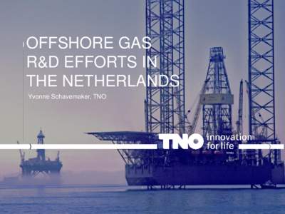 OFFSHORE GAS R&D EFFORTS IN THE NETHERLANDS Yvonne Schavemaker, TNO  | GOT IA, Perth 2015
