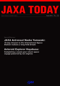 Japan Aerospace Exploration Agency  Special Features JAXA Astronaut Naoko Yamazaki: 15-day mission to the International Space