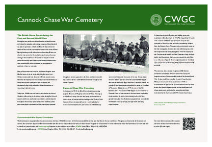Cannock Chase panel_Layout[removed]:33 Page 1  Cannock Chase War Cemetery The British Home Front during the First and Second World Wars