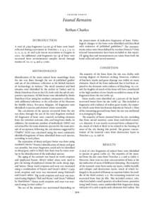 .   chapter twelve  .  Faunal Remains Bethan Charles Introduction A total of 3,895 fragments (32,160 g) of bone were handcollected during excavations in Trenches 1, 2, 4, 5, 7, 9, 10,