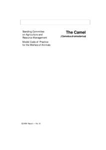 The Camel  Standing Committee on Agriculture and Resource Management Model Code of Practice