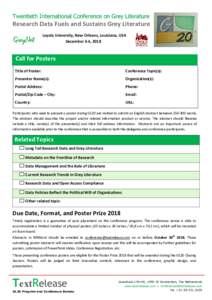 Microsoft Word - GL20 Call for Posters.doc