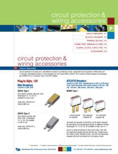 circuit protection & wiring accessories P CIRCUIT BREAKERS  P1