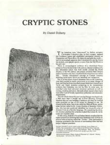 CRYPTIC STONES By Daniel Doherty T  T
