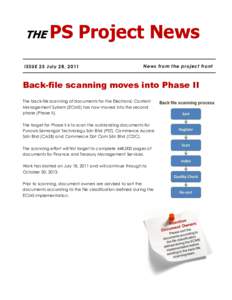 THE  PS Project News ISSUE 25 July 28, 2011