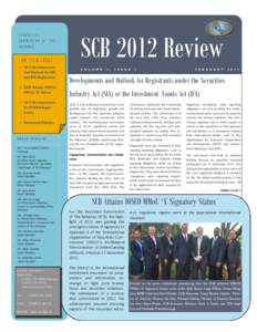 SECURITIES COMMISSION OF THE BAHAMAS IN THIS ISSUE  2012 Developments