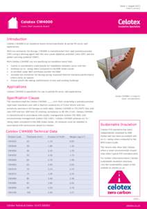 Issue 1, August 2013 CI/SfB | | (2 -) | Rn7 | (M2) | Celotex CW4000 Cavity Wall Insulation Board