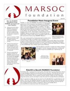 Volume 1, Issue 1  How the MARSOC Foundation helps MARSOC personnel and their families