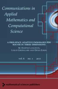 Communications in Applied Mathematics and Computational Science A FREE-SPACE ADAPTIVE FMM-BASED PDE