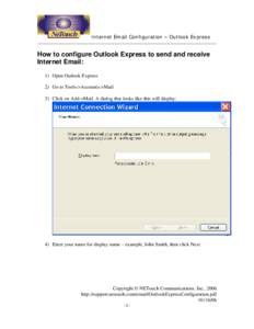 How to configure Outlook Express: