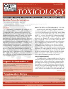 New York A Quarterly Publication • Vol. XVI No. 4 State Poison Centers The New York State Poison Centers[removed]
