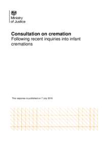 OFFICIAL SENSITIVE – DO NOT CIRCULATE  Consultation on cremation Following recent inquiries into infant cremations