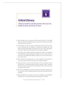 Literacy / Pedagogy / Learning / Education / Critical literacy / Critical pedagogy / Descriptive knowledge / Epistemology