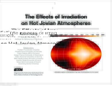 The Effects of Irradiation on Hot Jovian Atmospheres Kevin Heng Zwicky Prize Fellow Institute for Astronomy, ETH Zürich