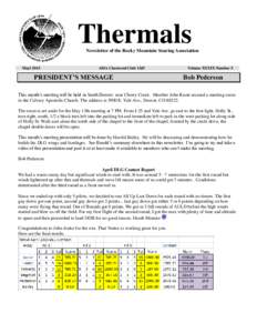 Thermals Newsletter of the Rocky Mountain Soaring Association MaylAMA Chartered Club 1245