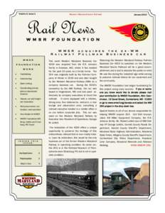 Volume 2, Issue 1  Western Maryland Scenic Railroad January 2014