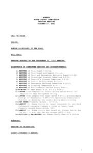 AGENDA ROANE COUNTY COMMISSION REGULAR MEETING OCTOBER 17, 2011  CALL TO ORDER: