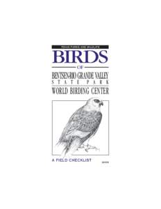 Birds of Bentsen-Rio Grande Valley SP - World Birding Center:  A Field Checklist