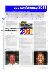 The Pharmaceutical Journal 1  cpa conference 2011 AN ONLINE SUPPLEMENT TO THE PHARMACEUTICAL JOURNAL  Pharmacists should be like leopards