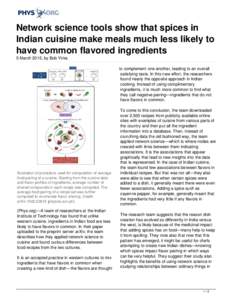 Network science tools show that spices in Indian cuisine make meals much less likely to have common flavored ingredients