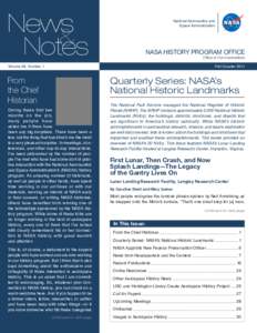 News & Notes National Aeronautics and Space Administration