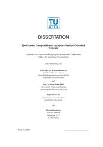 Dissertation – QoS-Aware Composition of Adaptive Service-Oriented Systems