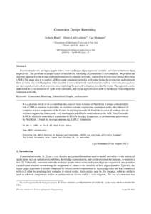 Constraint Design Rewriting Roberto Brunia , Alberto Lluch Lafuenteb , Ugo Montanaria a Dipartimento di Informatica, Universit`a di Pisa, Italy { bruni,ugo}@ di. unipi. it