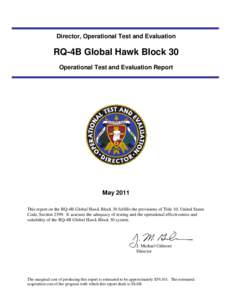 Microsoft Word - _U_ RQ-4B Global Hawk Block 30 BLRIP Report _FINAL_ 26 May 11.docx