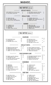 HALF BOTTLESml) SPECIALTY WHITES ‘06/’04 Chalk Hill, “Estate”, Chardonnay, Sonoma